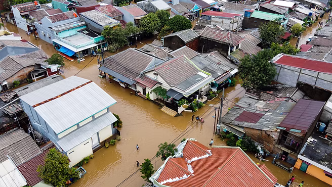 Flood in settlements