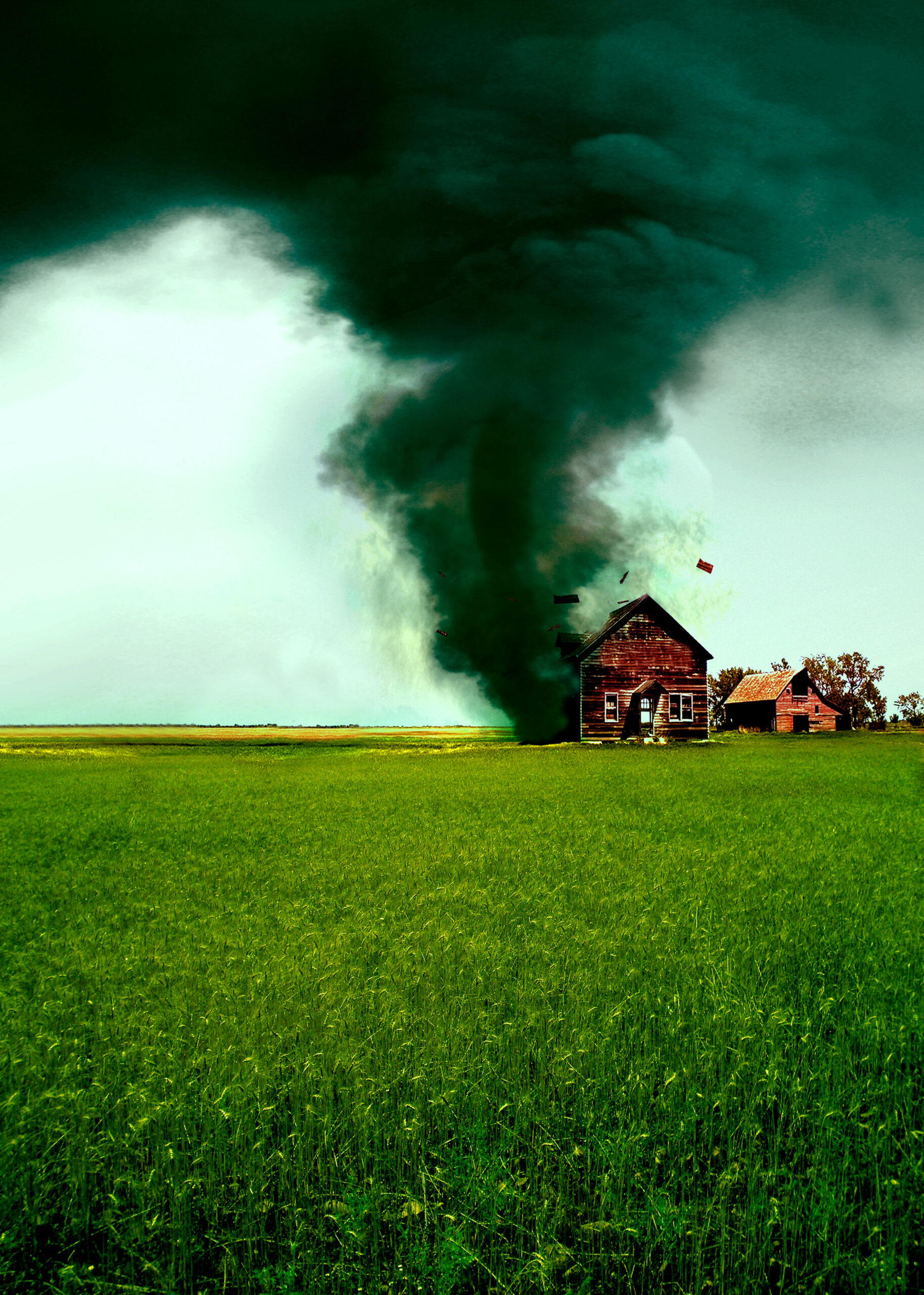 Tornado destroying a house Tornado destroying a house