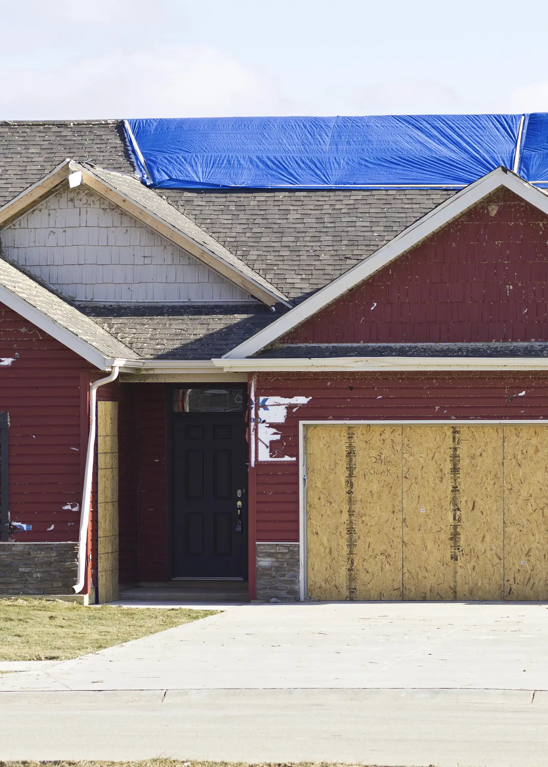 Wind Damaged Home Wind Damaged Home